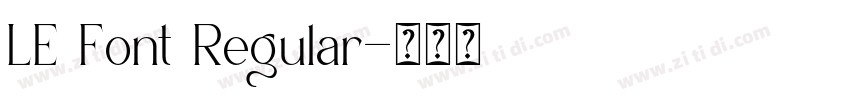 LE Font Regular字体转换 LE Font Regular字体转换